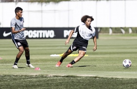 Julio e Biro no treino da equipe profissional e Sub-20 do Corinthians, no CT Dr. Joaquim Grava