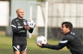 Fbio Santos durante treino do Corinthians no CT Dr. Joaquim Grava