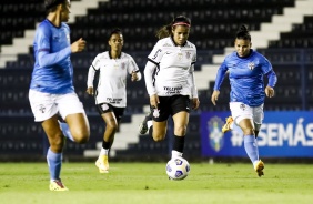 Vic Albuquerque durante partida entre Corinthians e Real Braslia, pelo Brasileiro Feminino