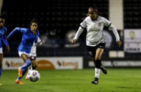 Vic Albuquerque durante partida entre Corinthians e Real Braslia, pelo Brasileiro Feminino