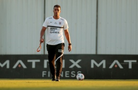 Fernando Lzaro no primeiro treino do Corinthians sob comando do Sylvinho