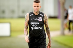 Luan durante ltimo treino do Corinthians antes da estreia pelo Brasileiro 2021