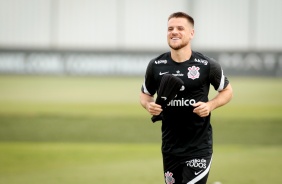 Ramiro durante ltimo treino do Corinthians antes da estreia pelo Brasileiro 2021