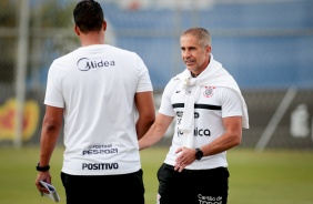 Sylvinho durante ltimo treino do Corinthians antes da estreia pelo Brasileiro 2021