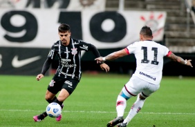 Fagner na estreia do Corinthians no Campeonato Brasileiro 2021, contra o Atltico-MG
