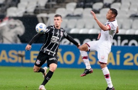 Lateral Lucas Piton na estreia do Corinthians no Campeonato Brasileiro 2021, contra o Atltico-MG