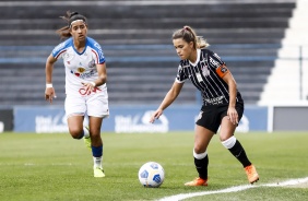 Tamires durante a partida entre Corinthians e Bahia, pelo Brasileirão Feminino