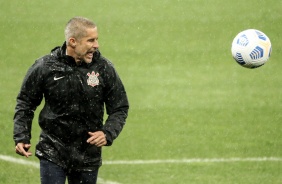 Treinador Sylvinho durante jogo entre Corinthians e Atltico-GO, pela estreia do Brasileiro 2021