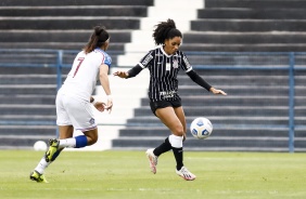 Yasmim durante a partida entre Corinthians e Bahia, pelo Brasileirão Feminino