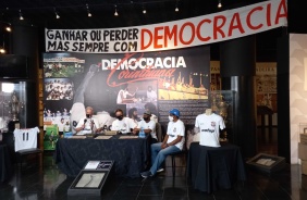 Adilson Monteiro, Fernando (historiador), Wladimir e Z Maria durante evento no Parque So Jorge