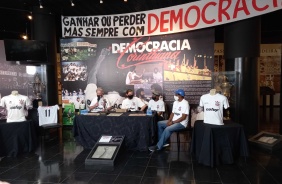 Adilson Monteiro, Fernando (historiador), Wladimir e Z Maria durante evento no Parque So Jorge