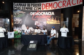 Adilson Monteiro, Fernando (historiador), Wladimir e Z Maria durante evento no Parque So Jorge