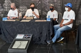 Adilson Monteiro, Fernando (historiador), Wladimir e Z Maria durante evento no Parque So Jorge