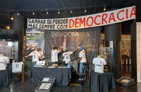 Adilson Monteiro, Fernando (historiador), Wladimir e Z Maria durante evento no Parque So Jorge