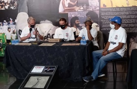 Adilson Monteiro, Fernando (historiador), Wladimir e Z Maria durante evento no Parque So Jorge