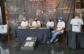 Adilson Monteiro, Fernando (historiador), Wladimir e Zé Maria durante evento no Parque São Jorge