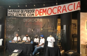 Adilson Monteiro, Fernando (historiador), Wladimir e Z Maria durante evento no Parque So Jorge