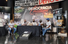 Biro-Biro, Adilson Monteiro, Fernando, Wladimir e Z Maria durante evento no Parque So Jorge