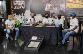 Biro-Biro, Adilson Monteiro, Fernando, Wladimir e Z Maria durante evento no Parque So Jorge