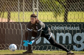 Arqueiro Cssio durante o ltimo treino do Corinthians antes do jogo contra o Amrica-MG