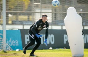 Arqueiro Cssio durante o ltimo treino do Corinthians antes do jogo contra o Amrica-MG