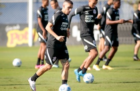 Gabriel durante o último treino do Corinthians antes do jogo contra o América-MG