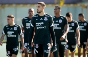 Goleiro Guilherme durante o último treino do Corinthians antes do jogo contra o América-MG