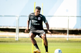 Jemerson durante o ltimo treino do Corinthians antes do jogo contra o Amrica-MG