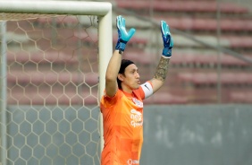 Cssio durante a partida entre Corinthians e Amrica-MG, pelo Brasileiro