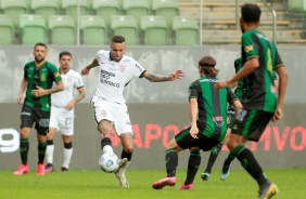 Luan durante a partida entre Corinthians e Amrica-MG, pelo Brasileiro