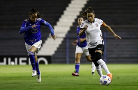 Tamires durante duelo entre Corinthians e Cruzeiro, pelo Brasileiro Feminino