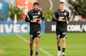 Bruno Mndez e Lucas Piton durante treino do CT Dr. Joaquim Grava