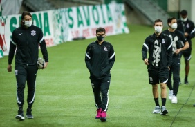 Cssio, Fagner e Piton antes do clssico entre Corinthians e Palmeiras, pelo Brasileiro