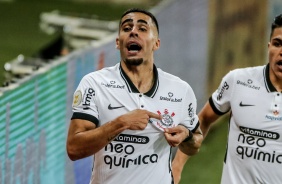 Gabriel marcou o gol de empate do Corinthians contra o Palmeiras, no Allianz Parque