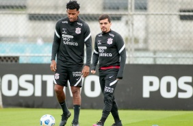 Gil e Fagner durante treino do CT Dr. Joaquim Grava