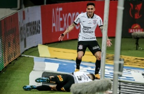Gustavo Silva durante Dérbi entre Corinthians e Palmeiras, pelo Brasileirão