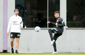 Luciano Rosa e Gustavo Mantuan durante treino no CT Dr. Joaquim Grava