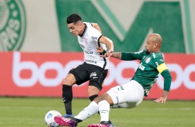 Roni durante Drbi entre Corinthians e Palmeiras, no Allianz Parque, pelo Brasileiro