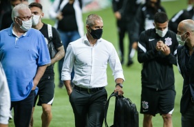 Sylvinho antes do clssico entre Corinthians e Palmeiras, pelo Brasileiro, no Allianz Parque