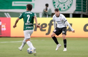 ngelo Araos no Drbi entre Corinthians e Palmeiras, no Allianz Parque, pelo Brasileiro
