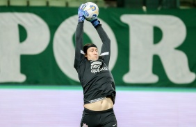 Cssio no aquecimento antes do Drbi entre Corinthians e Palmeiras, no Allianz Parque