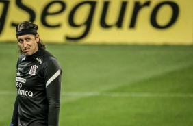 Cássio durante jogo entre Corinthians e Red Bull Bragantino, pelo Brasileirão