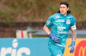 Goleiro Cssio na partida entre Corinthians e Bahia, pelo Brasileiro, em Pituau