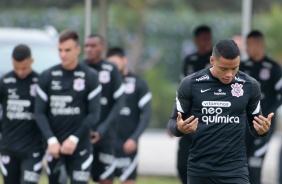 Luis Mandaca no ltimo treino do Corinthians antes do duelo contra o Bahia