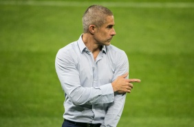 Sylvinho durante jogo entre Corinthians e Sport, na Neo Química Arena, pelo Brasileirão