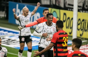 Atacante J durante partida entre Corinthians e Sport, pelo Brasileiro, na Neo Qumica Arena