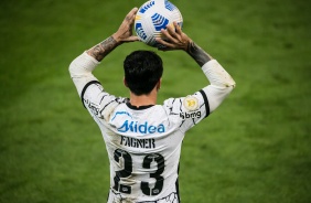 Lateral Fagner durante partida entre Corinthians e Sport, pelo Brasileirão, na Neo Química Arena