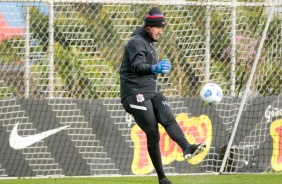 Arqueiro Cssio no ltimo treinamento do Corinthians antes do Majestoso contra o So Paulo