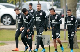 Elenco no ltimo treinamento do Corinthians antes do Majestoso contra o So Paulo