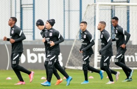 Jogadores no ltimo treinamento do Corinthians antes do Majestoso contra o So Paulo